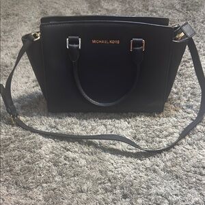 Michael Kors Black Satchel with Structured Design